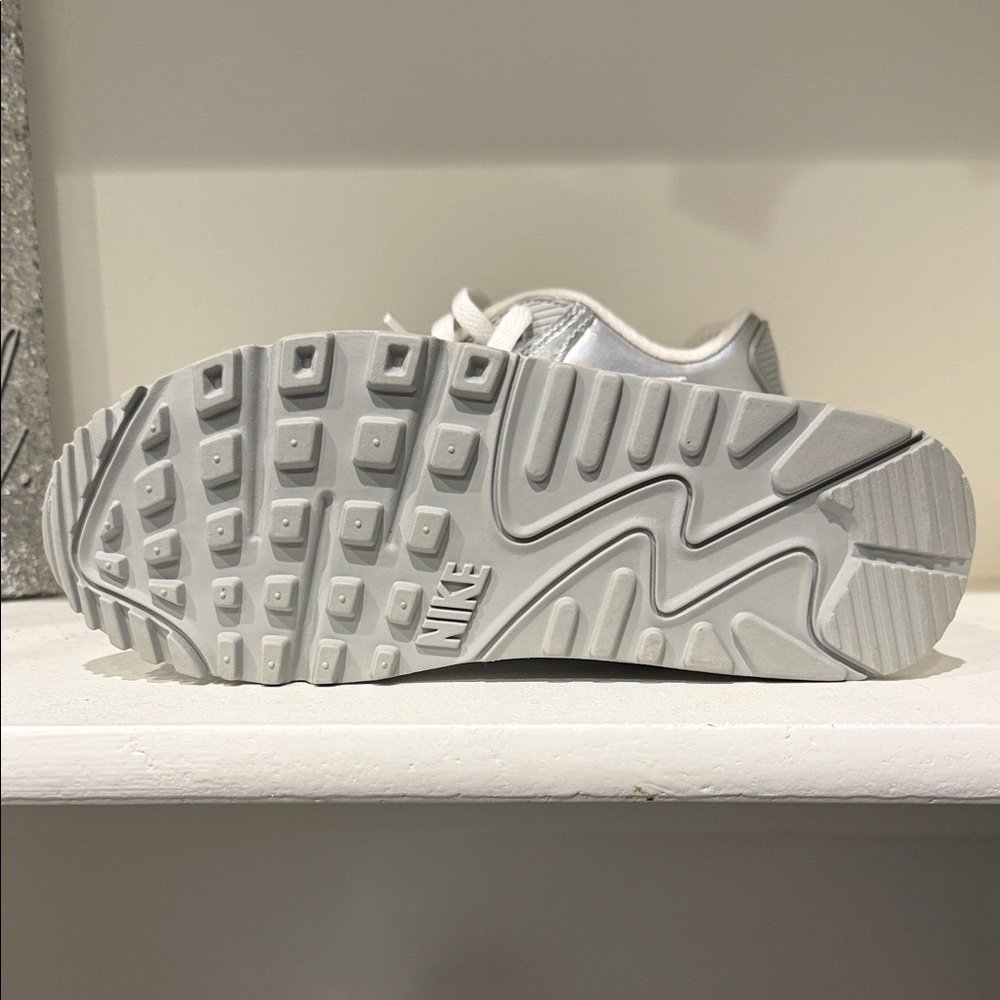 Nike Kids Air Max Metallic Silver Sneakers - Picture 2 of 4
